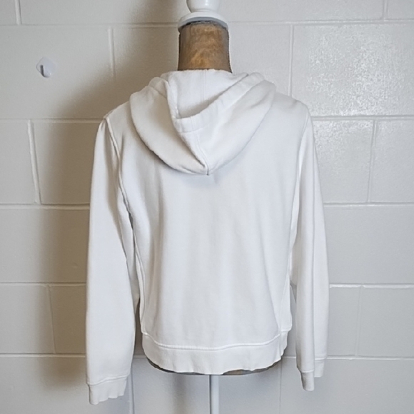 White Zip-Up Hoodie Sweat Shirt Jacket Carnival Cruisewear - Picture 3 of 14